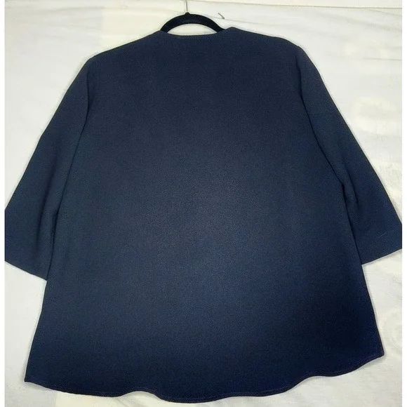 Caroline Rose Jacket Top Women's Small Button Front 3/4 Sleeve Classic - Picture 2 of 4